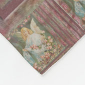 Couverture Polaire Ange avec les roses roses (Coin)