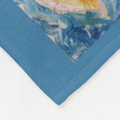 Couverture Polaire Ange Bleu doré Cube molle personnalisée (Coin)