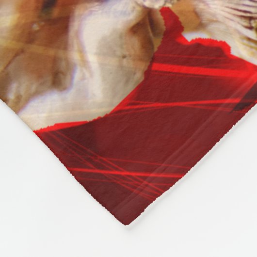 Couverture Polaire Ange couchant Bébé Jésus Noël (Coin)