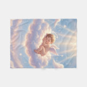 Couverture Polaire Ange sur un nuage - Douces rêves (Devant (Horizontal))