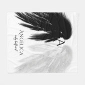 Couverture Polaire ANGEL AILES 'Seulement demi-mal' Monogramme drôle (Devant (Horizontal))