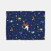 Couverture Polaire Angel Dudes Starry Midnight Fleece Blanche (Devant (Horizontal))