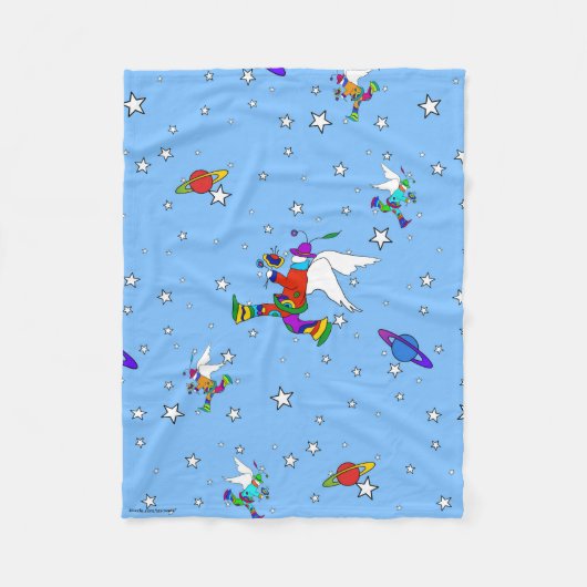 Couverture Polaire Angel Dudes Starry Night Fleece Blanche (Devant)