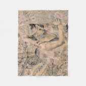 Couverture Polaire Angel Elegant Boho Floral Sepia Antique (Devant)