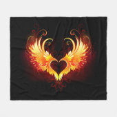 Couverture Polaire Angel Fire Heart with Wings (Devant (Horizontal))