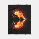 Couverture Polaire Angel Fire Heart with Wings (Devant)