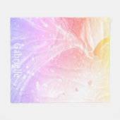 Couverture Polaire Angel Heart Wings Pink Purple Ombre Art Custom (Devant (Horizontal))