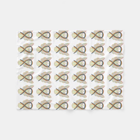 Couverture Polaire Angel Rainbow Awareness Ribbon Soft Blanches (Devant (Horizontal))