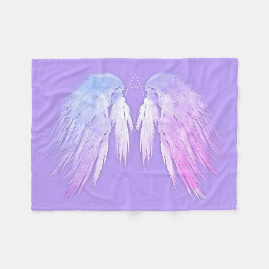 Couverture Polaire ANGEL WINGS Fairy Purple Monogramme (Devant (Horizontal))