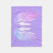 Couverture Polaire ANGEL WINGS Fairy Purple Monogramme (Devant)