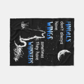 Couverture Polaire Angels Dont Always Have Wings They Have Whiskers  (Devant (Horizontal))