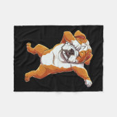 Couverture Polaire Anglais Bulldog Boys Dab Dance Puppy Lover (Devant (Horizontal))