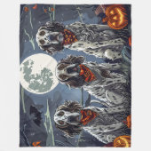Couverture Polaire Anglais Setter Halloween Éffrayant (Devant)
