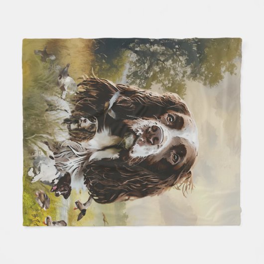 Couverture Polaire Anglais Springer Spaniel (Devant (Horizontal))