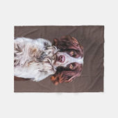 Couverture Polaire Anglais Springer Spaniel Chien Peinture Huile Port (Devant (Horizontal))