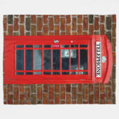 Couverture Polaire ANGLAIS TÉLÉPHONE BOOTH Fleece Blanket (Devant (Horizontal))