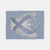 Couverture Polaire Angle ruban de sensibilisation à l'argent Couvertu (Devant (Horizontal))