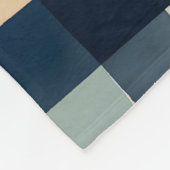 Couverture Polaire Angles Abstraits de bleu et d'orange (Coin)