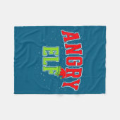Couverture Polaire Angry Elf Christmas Family Matching Group Xmas  (Devant (Horizontal))