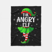 Couverture Polaire Angry Elf Christmas Girls Women Elf Squad Xmas Fam (Devant)