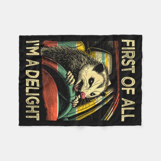 Couverture Polaire Angry Ossum Driving Funny Quote First Of All I'm A (Devant (Horizontal))