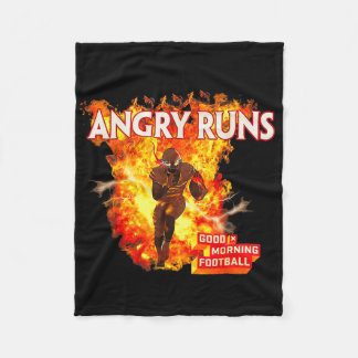 Couverture Polaire Angry Runs Good Morning Football Sport Lover Vinta