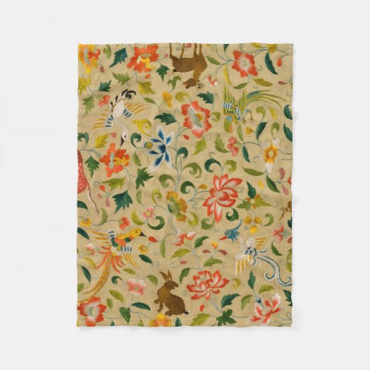 Couverture Polaire Animal Antique Cheval Oiseau Deer Rabbit (Devant)