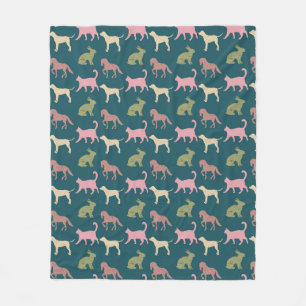 Couverture Polaire Animal Art Motif Chien couleur Motif Dessin dessin
