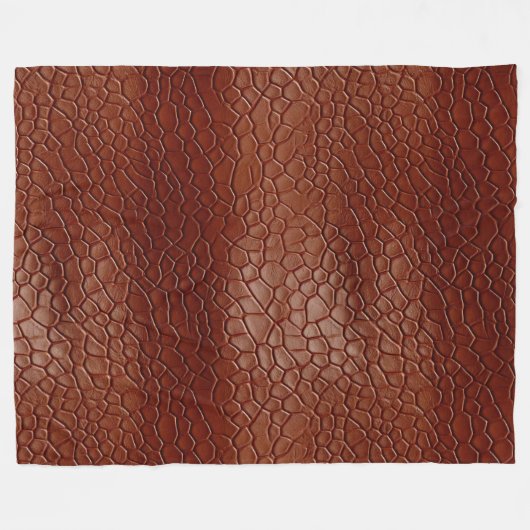 Couverture Polaire Animal Brown en cuir de l'Ouest (Devant (Horizontal))