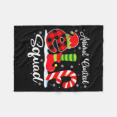 Couverture Polaire Animal Control Elf Squad Christmas Officer Matchin (Devant (Horizontal))