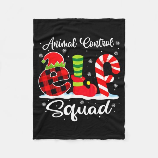 Couverture Polaire Animal Control Elf Squad Christmas Officer Matchin (Devant)
