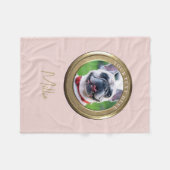 Couverture Polaire Animal de compagnie 2 Photo et texte Marine Blush  (Devant (Horizontal))