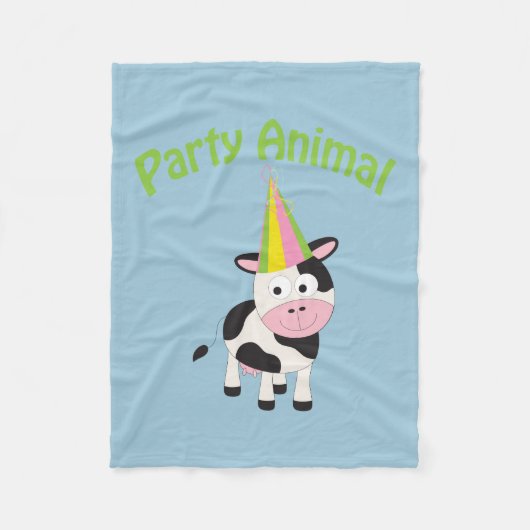 Couverture Polaire Animal de fête ! Vache (Devant)