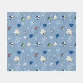 Couverture Polaire Animal Friends "Bye Buddy" Motif d'hiver (Devant (Horizontal))