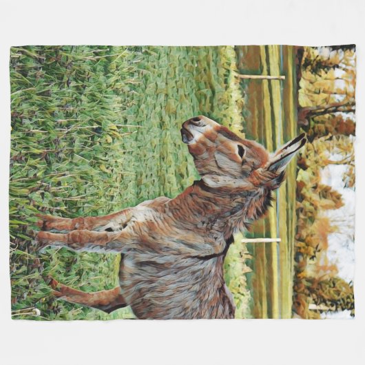 Couverture Polaire animal smartmix - âne 1 (Devant (Horizontal))