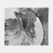 Couverture Polaire AnimalArtBW_Bird_002 (Devant (Horizontal))
