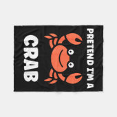 Couverture Polaire Animals Funny Crabs Quote Pretend I'm A Crab  (Devant (Horizontal))