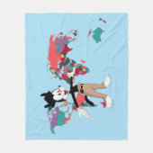 Couverture Polaire Animaniacs | Graphique de la carte du monde de Yak (Devant)