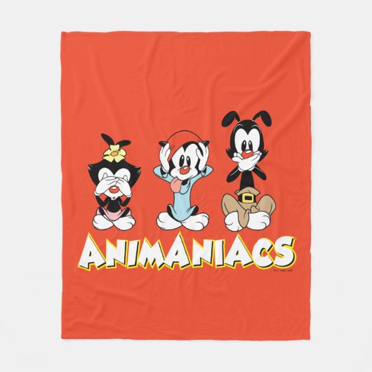 Couverture Polaire Animaniacs | Graphique de Warner Sibings "No Evil" (Devant)