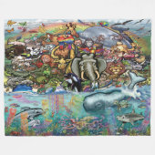 Couverture Polaire Animaux (Devant (Horizontal))