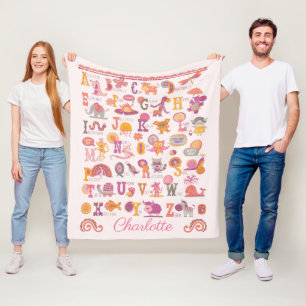 Couverture Polaire Animaux ABC personnalisés
