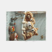 Couverture Polaire Animaux amusants dans la baignoire (Devant (Horizontal))