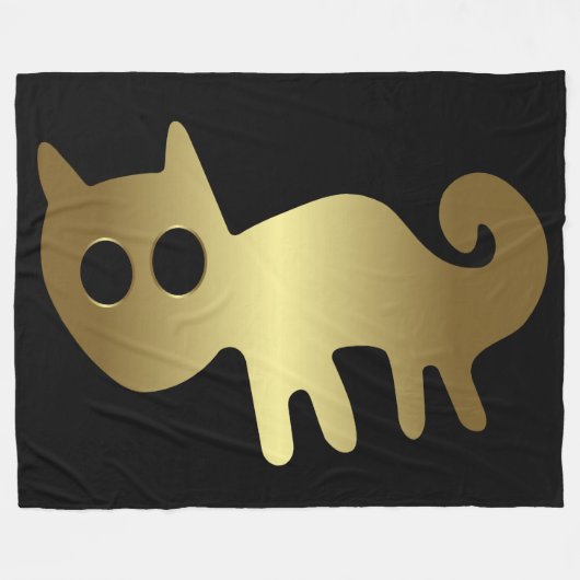 Couverture Polaire Animaux anciens - Chat d'or ou animal Fox (Devant (Horizontal))
