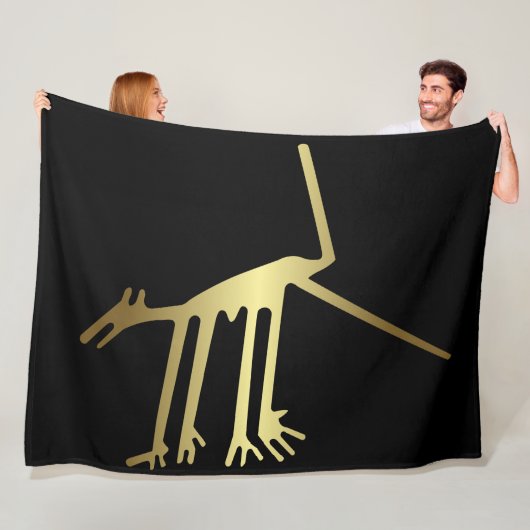 Couverture Polaire Animaux anciens - Gold Geoglyph Animal (En situation)