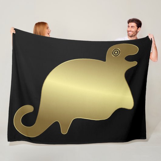 Couverture Polaire Animaux anciens - Sceau d'or (En situation)