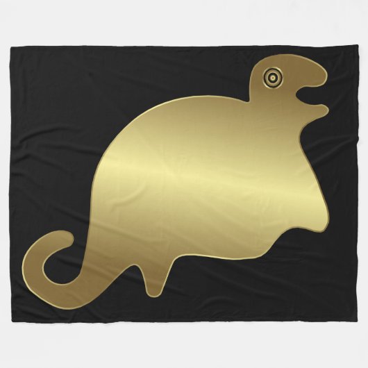 Couverture Polaire Animaux anciens - Sceau d'or (Devant (Horizontal))