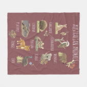 Couverture Polaire Animaux australiens (Devant (Horizontal))