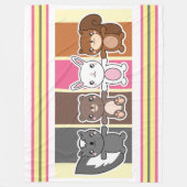Couverture Polaire Animaux Bébés (Devant)