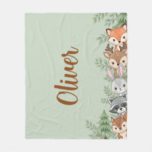 Couverture Polaire Animaux Charmants de la Forêt