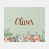 Couverture Polaire Animaux Charmants de la Forêt (Devant (Horizontal))